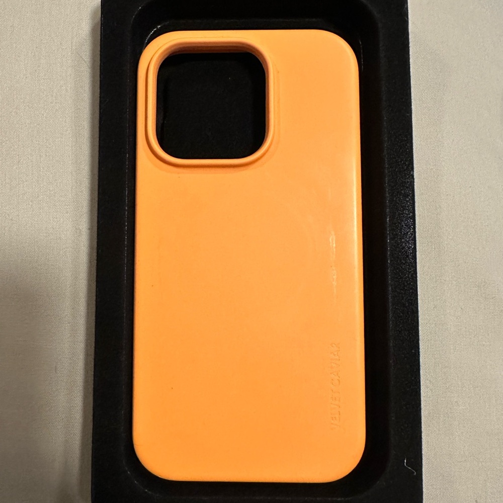 Orange silicon MagSafe iPhone 14 Pro Case